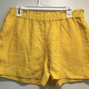 Banana Republic Yellow Linen Shorts Size Medium